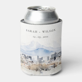 Minimal Salt Lake City Utah Waterverf bruiloft Blikjeskoeler