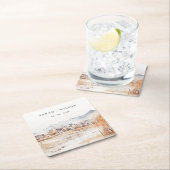 Minimal Salt Lake City Utah Waterverf bruiloft Kartonnen Onderzetters (Insitu)