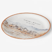 Minimal Salt Lake City Utah Waterverf bruiloft Papieren Bordje (Gekanteld)