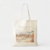 Minimal Salt Lake City Utah Waterverf bruiloft Tote Bag (Voorkant)