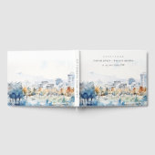 Minimal San Jose, Californië Waterverf bruiloft Gastenboek (Volledig)