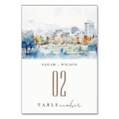 Minimal San Jose, Californië Waterverf bruiloft Kaart (Voorkant)