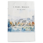Minimal San Jose, Californië Waterverf bruiloft Medium Cadeauzakje (Voorkant)