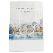 Minimal San Jose, Californië Waterverf bruiloft Medium Cadeauzakje (Achterkant)