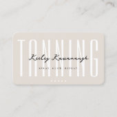 Minimal Sand Tan Tanning Specialist Loyalty Kaart Visitekaartje (Voorkant)