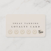 Minimal Sand Tan Tanning Specialist Loyalty Kaart Visitekaartje (Achterkant)