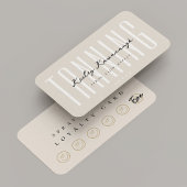 Minimal Sand Tan Tanning Specialist Loyalty Kaart Visitekaartje