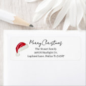 Minimal Santa Hat Schattigee grillige feestelijke  Etiket (Insitu)