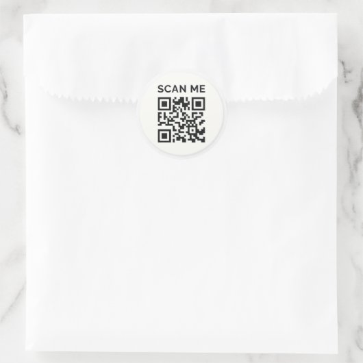 Minimal scan me QR code sticker (Tas)