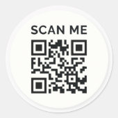 Minimal scan me QR code sticker (Voorkant)