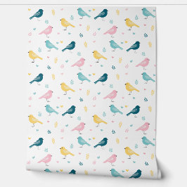 Minimal Scandi Bird Pattern Nursery Behang