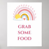 Minimal Schattige Rainbow Sun babyshower Pak wat e Poster (Voorkant)