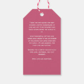 Minimal Schattige Roze Regenboog Zon Baby shower D Cadeaulabel (Achterkant)