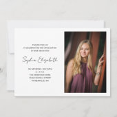 Minimal Script Afstudeerder Naam Graduation Party Kaart (Achterkant)