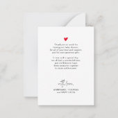 Minimal Script Baby shower Photo Dank je Notitiekaartje (Achterkant)