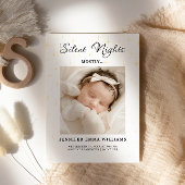Minimal Script Blessed Flat Newborn Aankondiging
