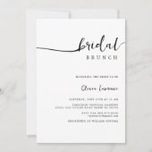 Minimal Script Bridal Brunch-uitnodiging Kaart (Voorkant)