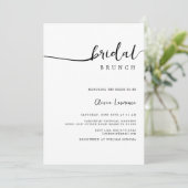 Minimal Script Bridal Brunch-uitnodiging Kaart (Staand voorkant)