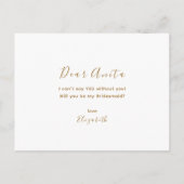 Minimal Script Bridesmaid Proposal Kaart (Achterkant)