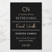 Minimal Script Candle Sticker Label (Enkel label)