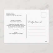 Minimal Script Christmas Cheers Holiday Briefkaart (Achterkant)