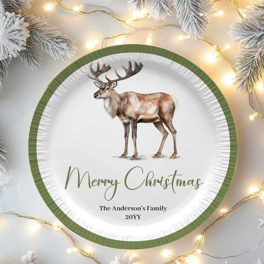 Minimal Script Christmas Custom Family Name Plates Papieren Bordje