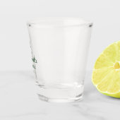 Minimal Script Coquette Bow Bachelorette Favors Shot Glas (Rechts)