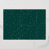 Minimal Script Deep Green Merry Christmas Folie Folie Feestdagenkaart (Achterkant)