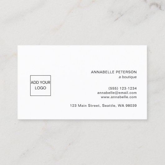 Minimal Script Dusty Roos Bedankt Logo Visitekaartje (Achterkant)