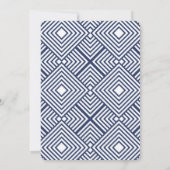 MINIMAL SCRIPT eenvoudige moderne bruiloft marineb Kaart (Achterkant)