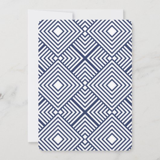 MINIMAL SCRIPT eenvoudige moderne bruiloft marineb Kaart (Achterkant)