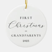 Minimal Script Grandparents Christmas Ornament (Voorkant)