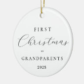 Minimal Script Grandparents Christmas Ornament (Links)