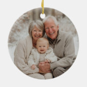 Minimal Script Grandparents Christmas Ornament (Achterkant)