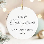 Minimal Script Grandparents Christmas Ornament
