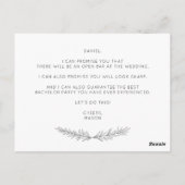 Minimal Script Groomsman Voorstel Kaart met Foto (Achterkant)