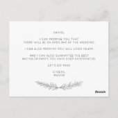 Minimal Script Groomsman Voorstel Kaart met Foto (Achterkant)