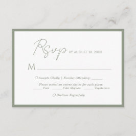 Minimal Script Menu Keuzemoment Sage Green Wedding
