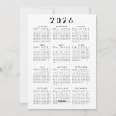 Minimal Script Merry Christmas 4 Photos Calendar Feestdagenkaart (Achterkant)