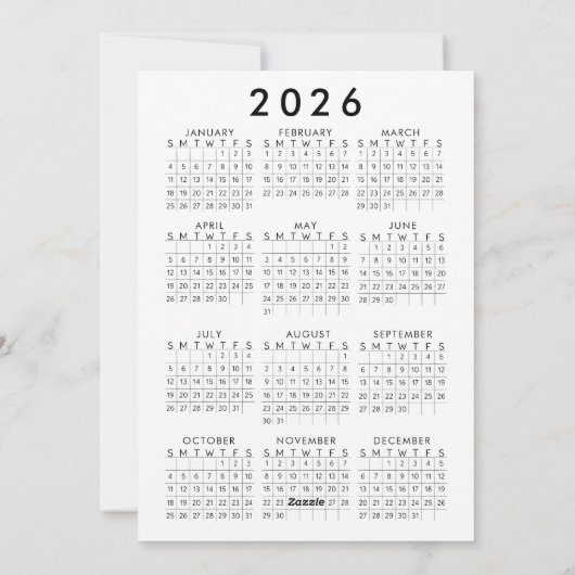 Minimal Script Merry Christmas 4 Photos Calendar Feestdagenkaart (Achterkant)