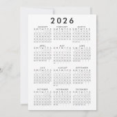 Minimal Script Merry Christmas 4 Photos Calendar Feestdagenkaart (Achterkant)