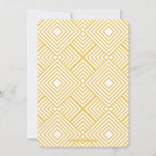 MINIMAL SCRIPT modern Bar Mitswa marine blauw goud Kaart (Achterkant)