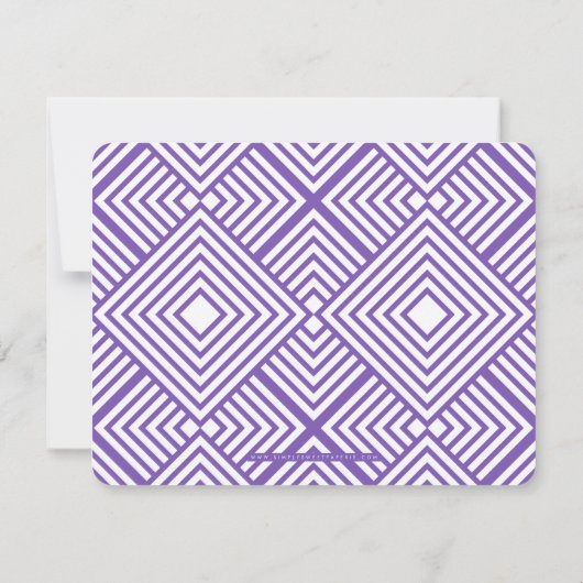 MINIMAL SCRIPT moderne details Bat Mitzvah paars Kaart (Achterkant)