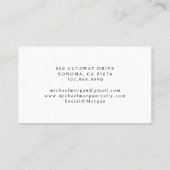 Minimal Script Monogram Luxury Realtor Visitekaartje (Achterkant)