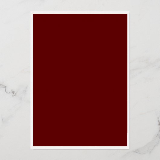 Minimal Script Red Merry Christmas Folie kaart (Achterkant)