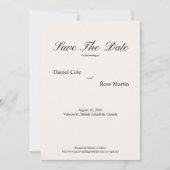 Minimal Script Soft Simple Wedding Save The Date (Voorkant)