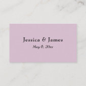 Minimal Script Typography Light Mauve Bedankt Informatiekaartje (Achterkant)