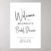 Minimal Script Typography Vrijgezellenfeest Welkom Poster (Voorkant)