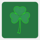 Minimal Shamrock St Patrick’s Day - Autocolante Vierkante Sticker (Voorkant)