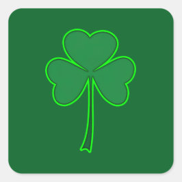 Minimal Shamrock St Patrick’s Day - Autocolante Vierkante Sticker